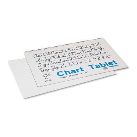 Pacon Corporation Pacon Chart Tablets w/Cursive Cvr 74620, 16" x 24", White, 25 Sheets 74620